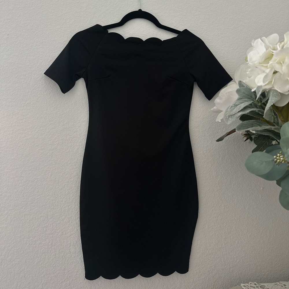 Scalloped mini dress